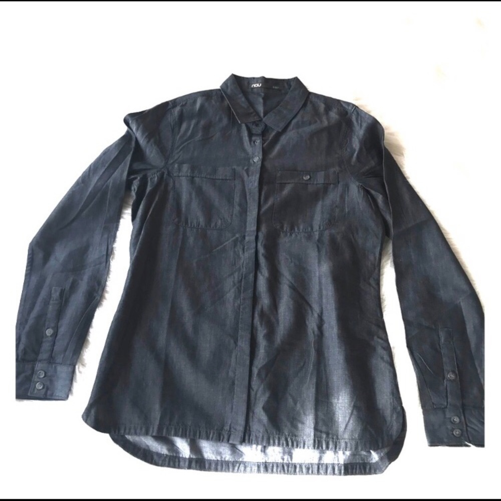 Nau organic cotton/Lyocel “faded” black buttondown